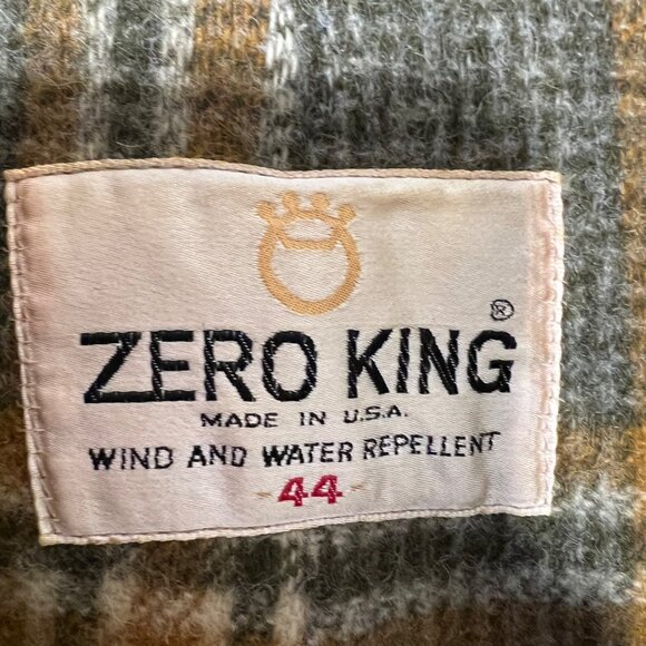 Rare Zero King Boiled Wool Mens Heavy Overcoat USA Camel Tan Wood Button Size 44 - Picture 11 of 16